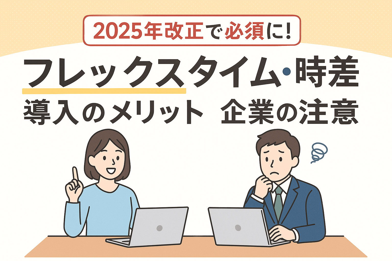 2025年改正で必須に！フレックスタイム・時差出勤導入のメリットと企業